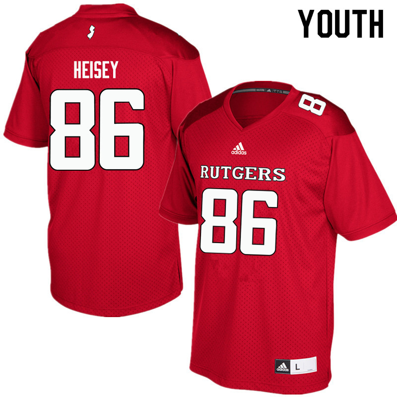 Youth #86 Cooper Heisey Rutgers Scarlet Knights College Football Jerseys Sale-Red